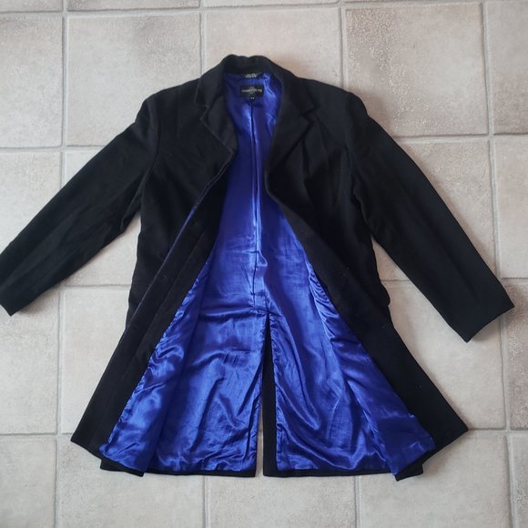 Ladies "Premiere Collection" [Black & Blue] Blazer / Dress Coat - Picture 3 of 5